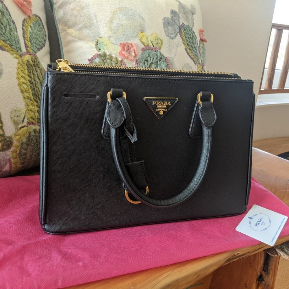Medium Saffiano Leather Prada Galleria Bag